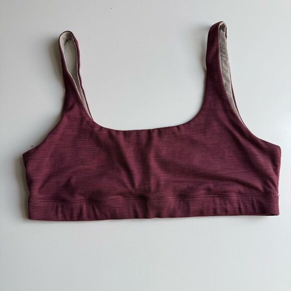 Vuori Lux Rib Daily Bra plum burgundy purple Large - Picture 2 of 6